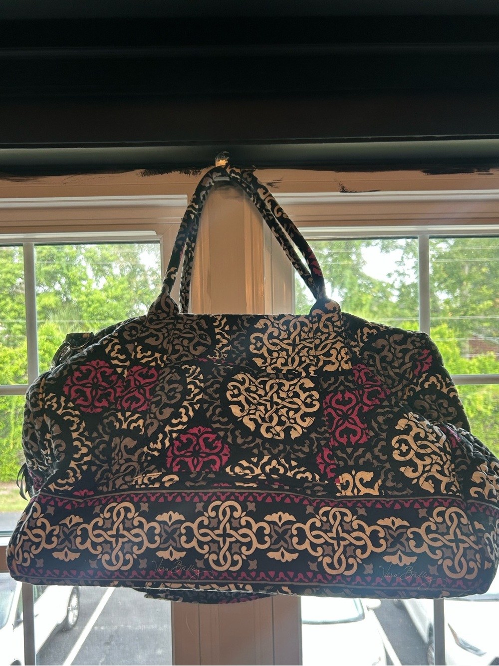 Vera Bradley Purple patterned duffle bag